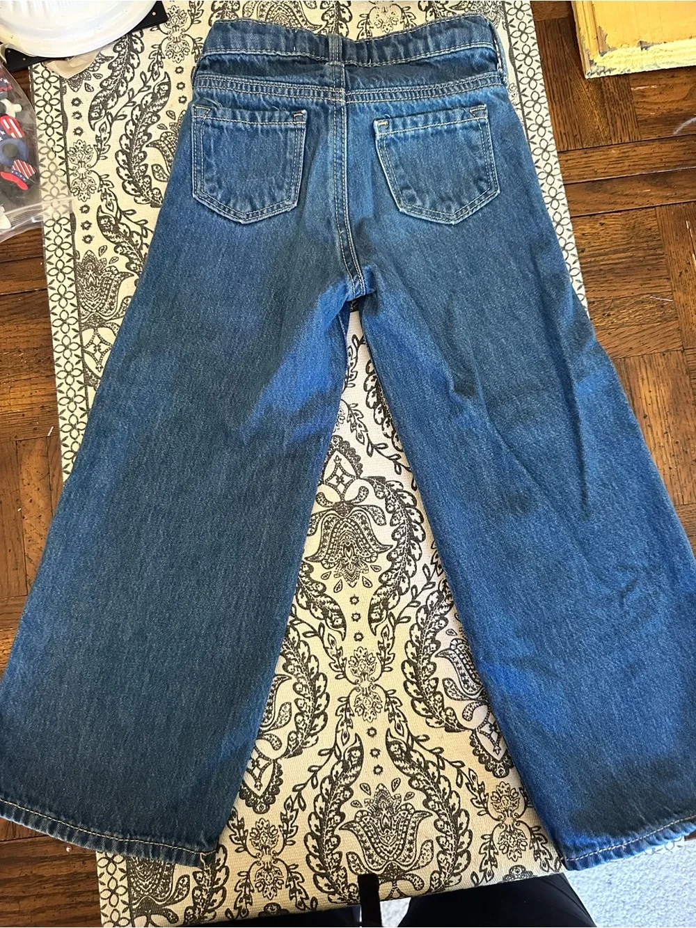 Old Navy Girls Blue Embroidered Flare Jeans